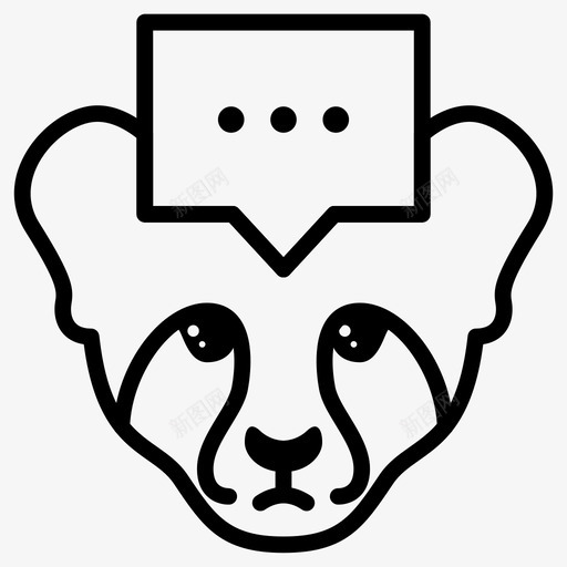 豹子宝宝表情符号等待图标svg_新图网 https://ixintu.com 等待 表情符号 豹子图标集 豹子宝宝 野生