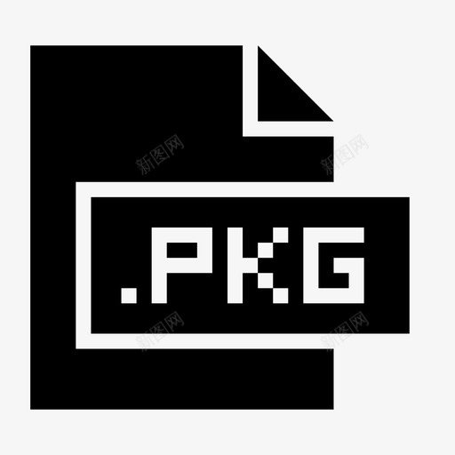 pkg扩展名文件图标svg_新图网 https://ixintu.com pkg 扩展名 文件 文件格式和扩展名glyph 格式