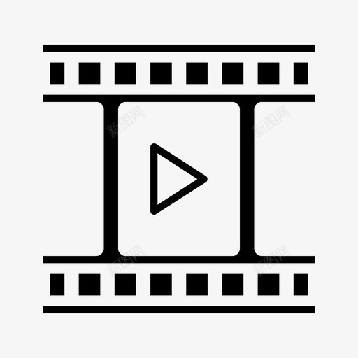 电影戏剧视频图标svg_新图网 https://ixintu.com 戏剧 电影 病毒式 视频