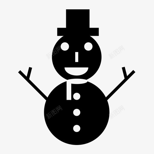 雪人童年冰图标svg_新图网 https://ixintu.com 冬天 冰 冰人 童年 雪人