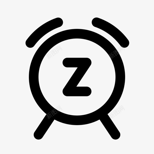 闹钟警报信号图标svg_新图网 https://ixintu.com 信号 小睡 警报 闹钟