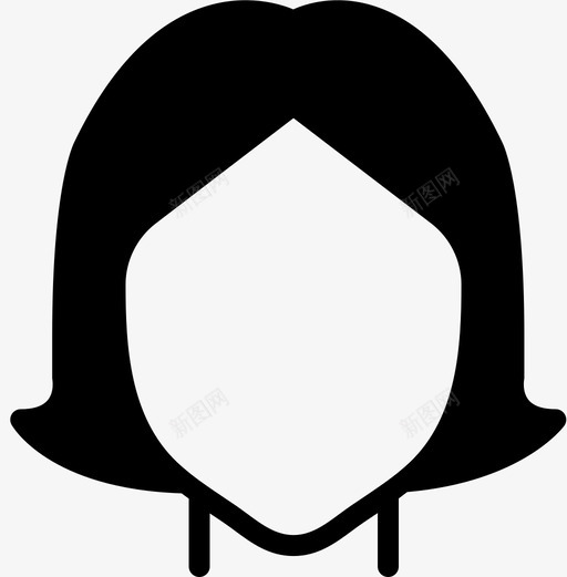 女人发型美女帅哥发型稳重图标svg_新图网 https://ixintu.com 女人发型 帅哥发型稳重 美女