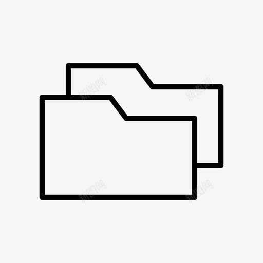复制双重文件夹图标svg_新图网 https://ixintu.com 双重 复制 文件夹 粘贴
