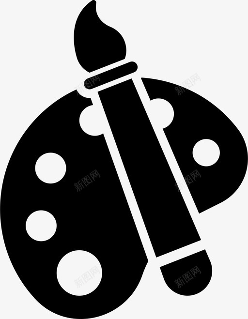 画板艺术画笔图标svg_新图网 https://ixintu.com 画板 画笔 艺术 颜色