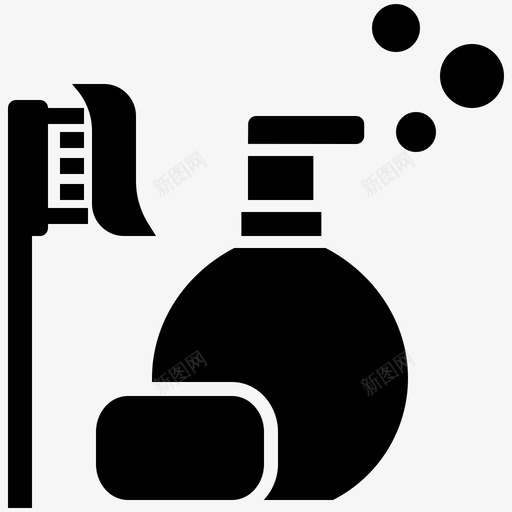 化妆品酒店洗发水图标svg_新图网 https://ixintu.com 化妆品 洗发水 牙刷 肥皂 酒店 野营和户外雕刻