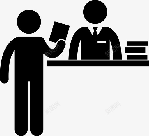 借书询问柜台图标svg_新图网 https://ixintu.com 人 借书 图书管理员 图书馆 柜台 询问