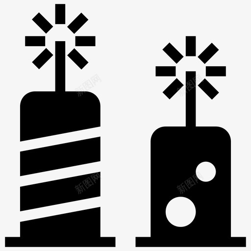 蜡烛烛台光图标svg_新图网 https://ixintu.com 光 烛台 爱 爱和浪漫雕文图标 蜡烛