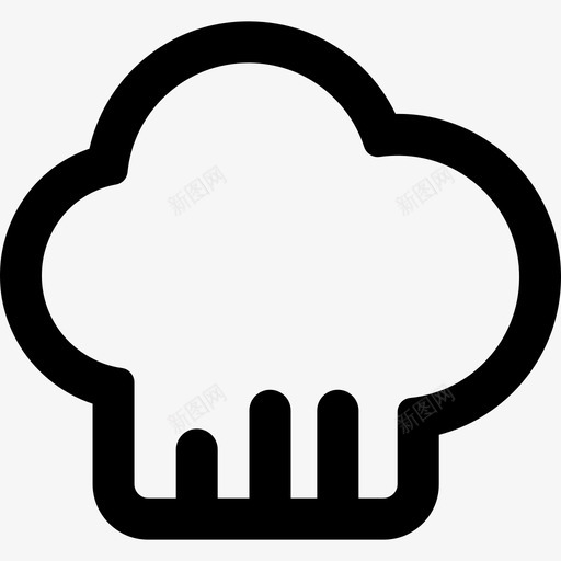 厨师帽轮廓食物通用接口图标svg_新图网 https://ixintu.com 厨师帽轮廓 通用接口 食物