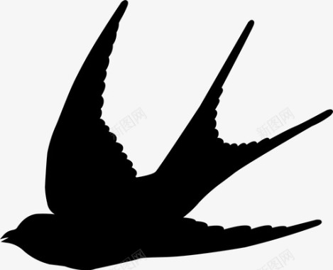 燕子小鸟潜水图标图标