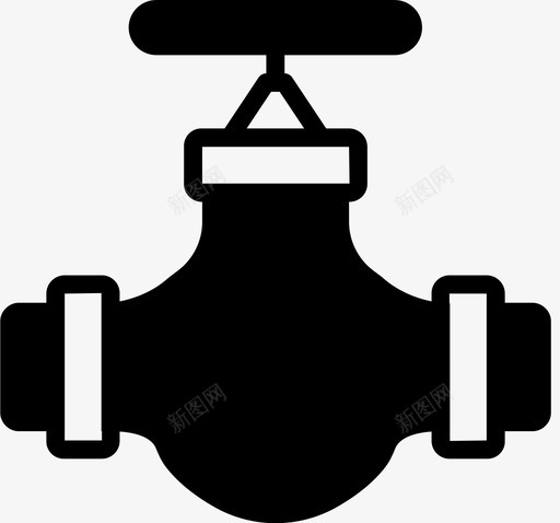 阀门流量水图标svg_新图网 https://ixintu.com 水 流量 粉碎管道和水流固体 阀门