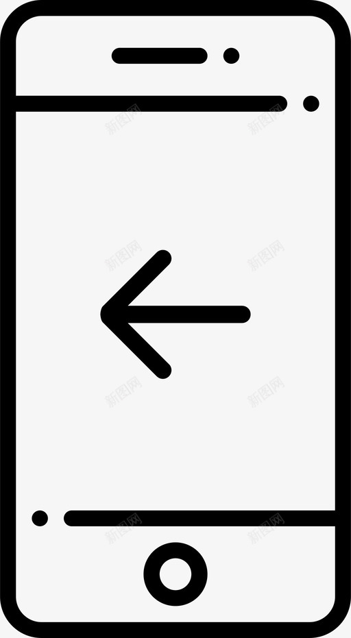 智能手机左箭头移动图标svg_新图网 https://ixintu.com 工具 智能手机左 移动 移动工具 箭头