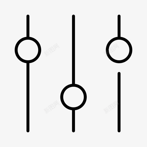 电平调节设置音量电平图标svg_新图网 https://ixintu.com 接口薄 电平调节 设置 音量电平 音量设置