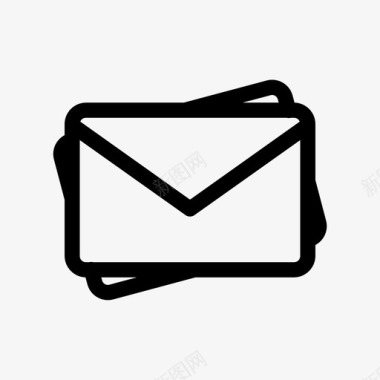 一堆电子邮件信封平铺图标图标