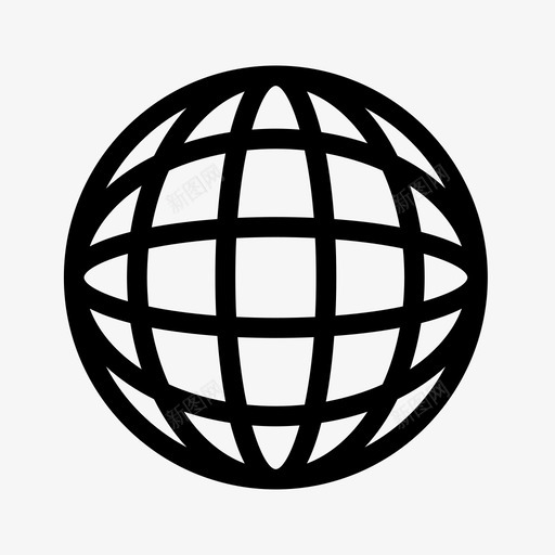 全球互联网世界图标svg_新图网 https://ixintu.com web元素 www 万维网 世界 互联网 全球