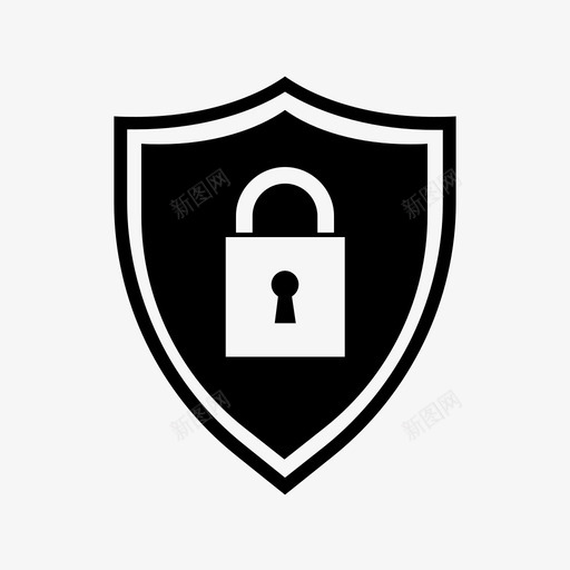 锁城堡安全图标svg_新图网 https://ixintu.com 保安 城堡 安全 盾牌 锁