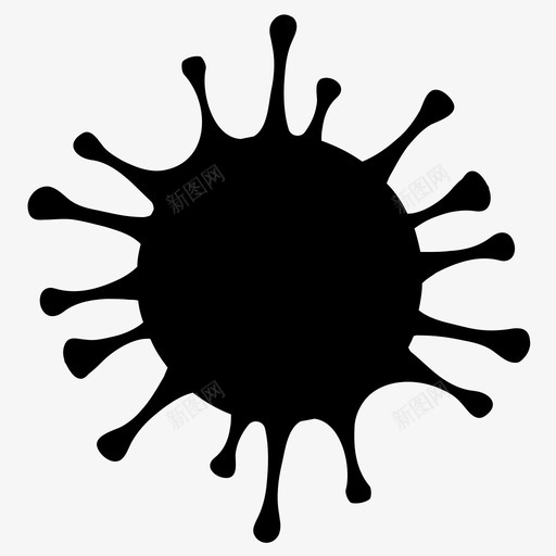 病毒细菌细胞图标svg_新图网 https://ixintu.com 医疗保健图标 流感 病毒 细胞 细菌