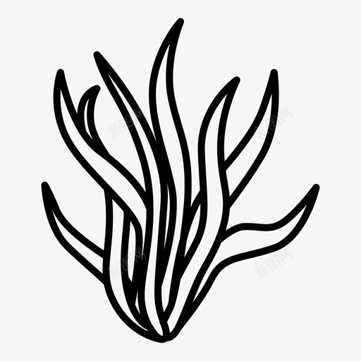 海藻自然植物图标svg_新图网 https://ixintu.com 植物 海藻 自然