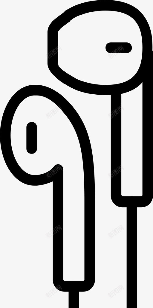 耳机线缆连接器图标svg_新图网 https://ixintu.com iphone smashicons连接器 线缆 线缆轮廓 耳机 连接器