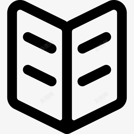 书籍或报纸教育通用接口图标svg_新图网 https://ixintu.com 书籍或报纸 教育 通用接口