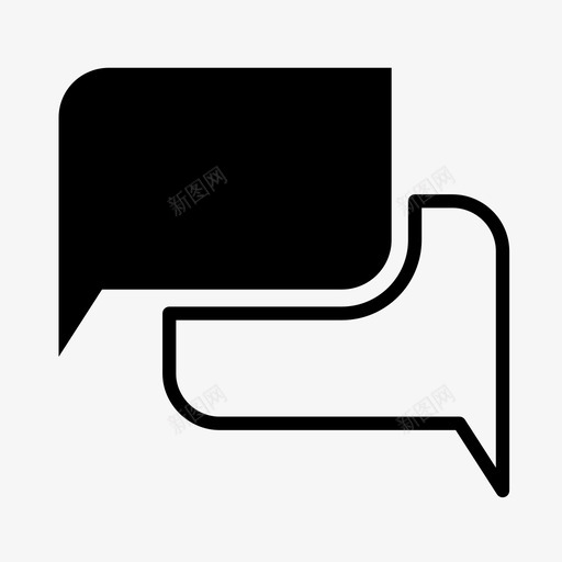 语音泡泡聊天讨论图标svg_新图网 https://ixintu.com 泡泡 聊天 讨论 语音泡泡 说话