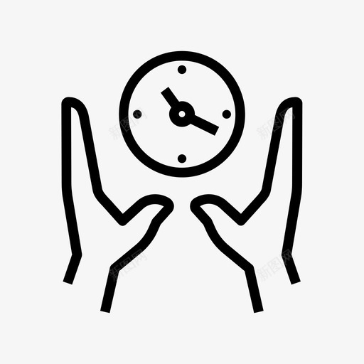 时间管理时钟高效图标svg_新图网 https://ixintu.com 支持和帮助 时钟 时间管理 节省 高效