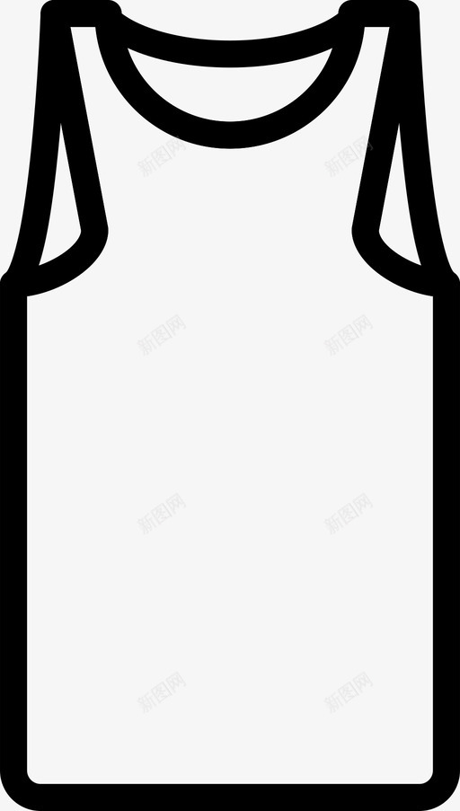 运动衫服装时尚图标svg_新图网 https://ixintu.com smashicons男士服装轮廓 时尚 服装 男士 背心 运动衫