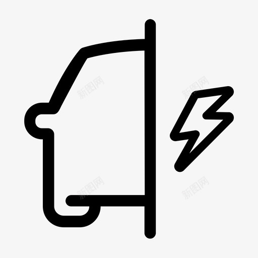 电动汽车充电器图标svg_新图网 https://ixintu.com 充电器 动力 汽车 混合动力 电动 能源 车辆