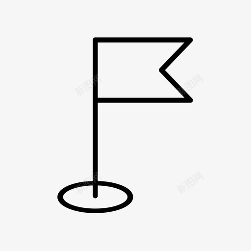 旗子洞记号图标svg_新图网 https://ixintu.com 挥舞 旗子 旗杆 洞 记号