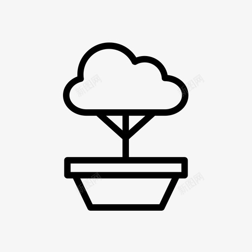 盆景日本自然图标svg_新图网 https://ixintu.com 小 日本 树 盆景 自然