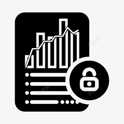 安全统计报告代数文档图标svg_新图网 https://ixintu.com 代数 安全统计报告 文件 文档 锁