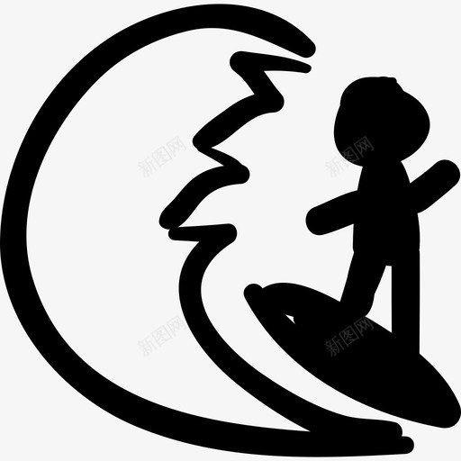 冲浪者冲浪手绘海滩手绘细节图标svg_新图网 https://ixintu.com 冲浪者冲浪 手绘海滩 手绘细节