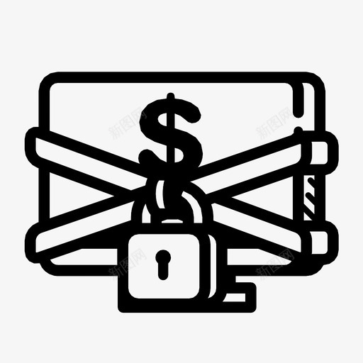 勒索软件恶意软件病毒图标svg_新图网 https://ixintu.com 勒索软件 密码病毒学 恶意软件 病毒 网络犯罪或威胁