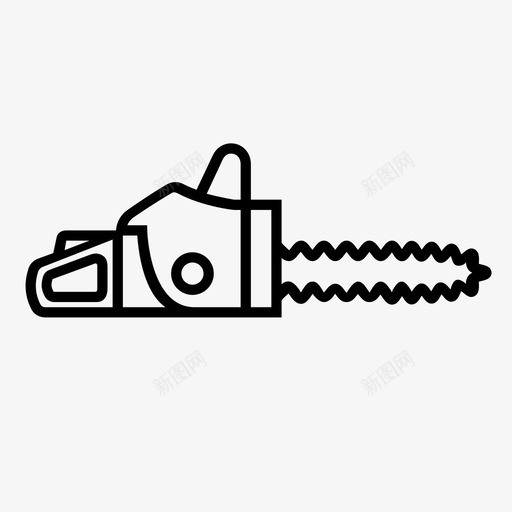 电锯设备木材图标svg_新图网 https://ixintu.com 工具 木材 电锯 设备