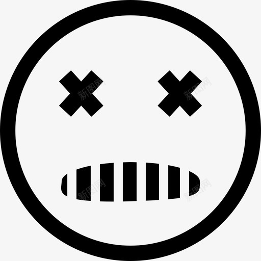 死亡表情符号幽默图标svg_新图网 https://ixintu.com 幽默 死亡 表情符号