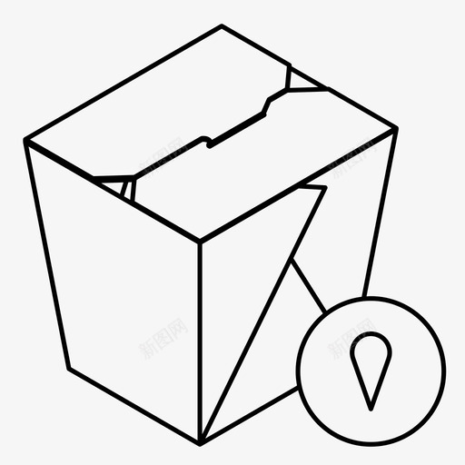 外卖箱送货导航图标svg_新图网 https://ixintu.com 地点 外卖箱 导航 箱子 订单跟踪 跟踪订单 送货