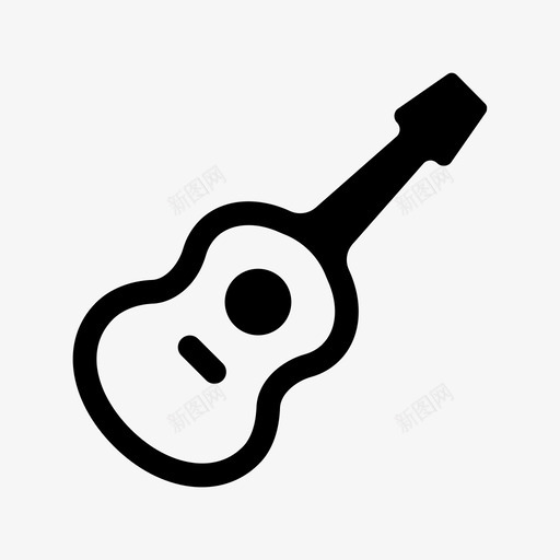 吉他原声乐器图标svg_新图网 https://ixintu.com 乐器 作曲家 原声 吉他 弦乐 音乐
