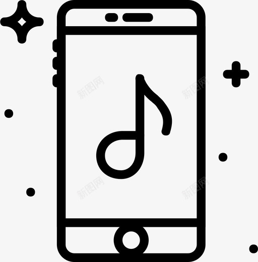 手机音乐通讯功能图标svg_新图网 https://ixintu.com smashicons手机功能概述 功能 手机 手机音乐 通讯