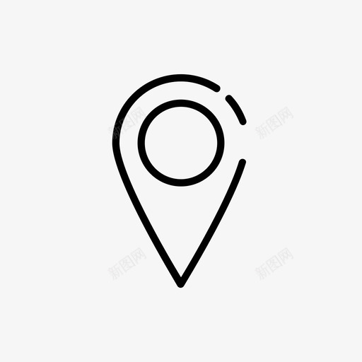 定位销地图位置图标svg_新图网 https://ixintu.com 地图位置 定位销