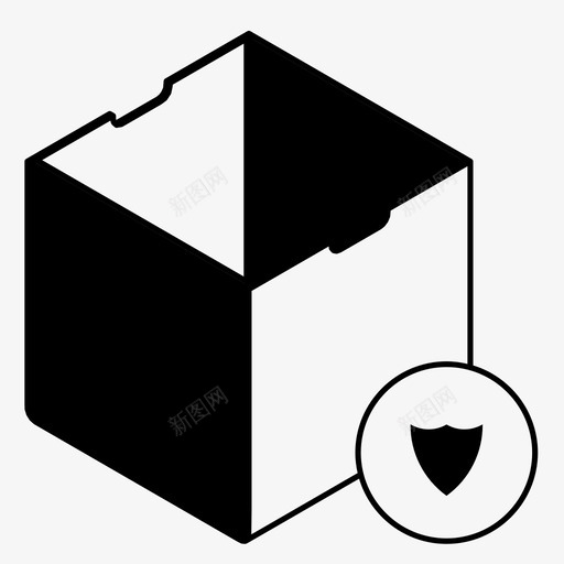 玩具盒送货订单安全图标svg_新图网 https://ixintu.com 保护订单 安全储存 玩具盒 盒子 订单安全 运输 送货