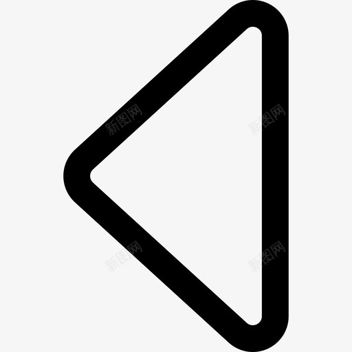 三角形左箭头轮廓箭头通用接口图标svg_新图网 https://ixintu.com 三角形左箭头轮廓 箭头 通用接口