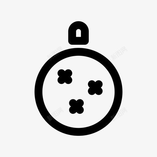 圣诞饰品球圣诞树球图标svg_新图网 https://ixintu.com 冬天 圣诞快乐 圣诞树球 圣诞饰品 球