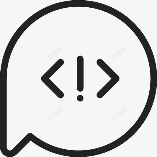 语音泡泡聊天代码图标svg_新图网 https://ixintu.com 代码 对话 开发 聊天 语音泡泡
