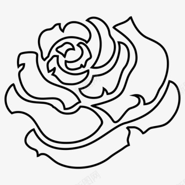 玫瑰鲜花浪漫图标图标
