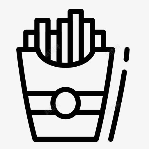 炸薯条吃快餐图标svg_新图网 https://ixintu.com 吃 土豆条 快餐 炸薯条