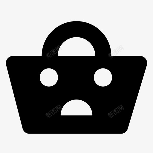 悲伤购物袋购买电子商务图标svg_新图网 https://ixintu.com 悲伤购物袋 电子商务 购买 购物袋