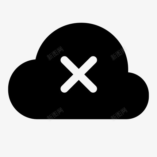 云云删除云垃圾箱图标svg_新图网 https://ixintu.com 云 云删除 云垃圾箱 数据删除
