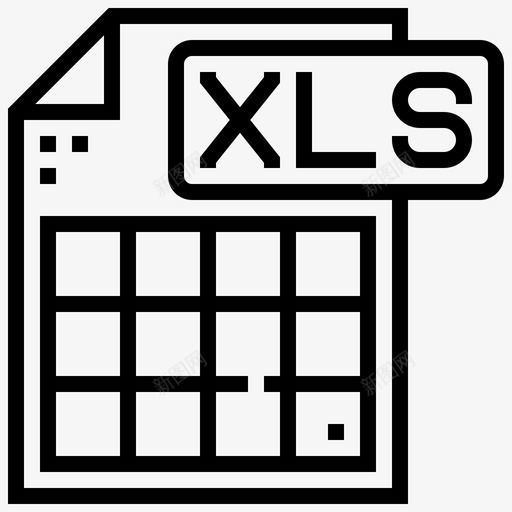 文件类型文档图标svg_新图网 https://ixintu.com xls 文件类型 文档 设计