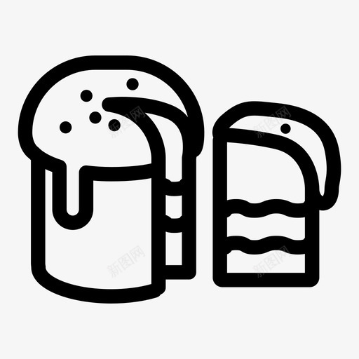 一块复活节蛋糕宗教图标svg_新图网 https://ixintu.com 一块复活节蛋糕 宗教