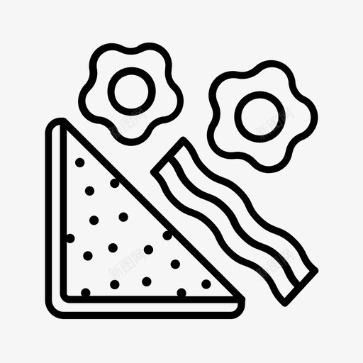 面包房培根早餐图标svg_新图网 https://ixintu.com 培根 早餐 面包房 食物 鸡蛋