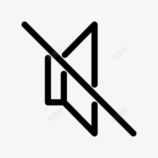 没有声音静音声音关闭图标svg_新图网 https://ixintu.com 声音关闭 没有声音 静音 音量